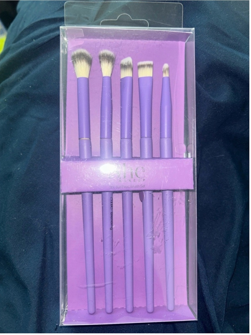 SHE Purple 5-Piece Makeup Brush Set